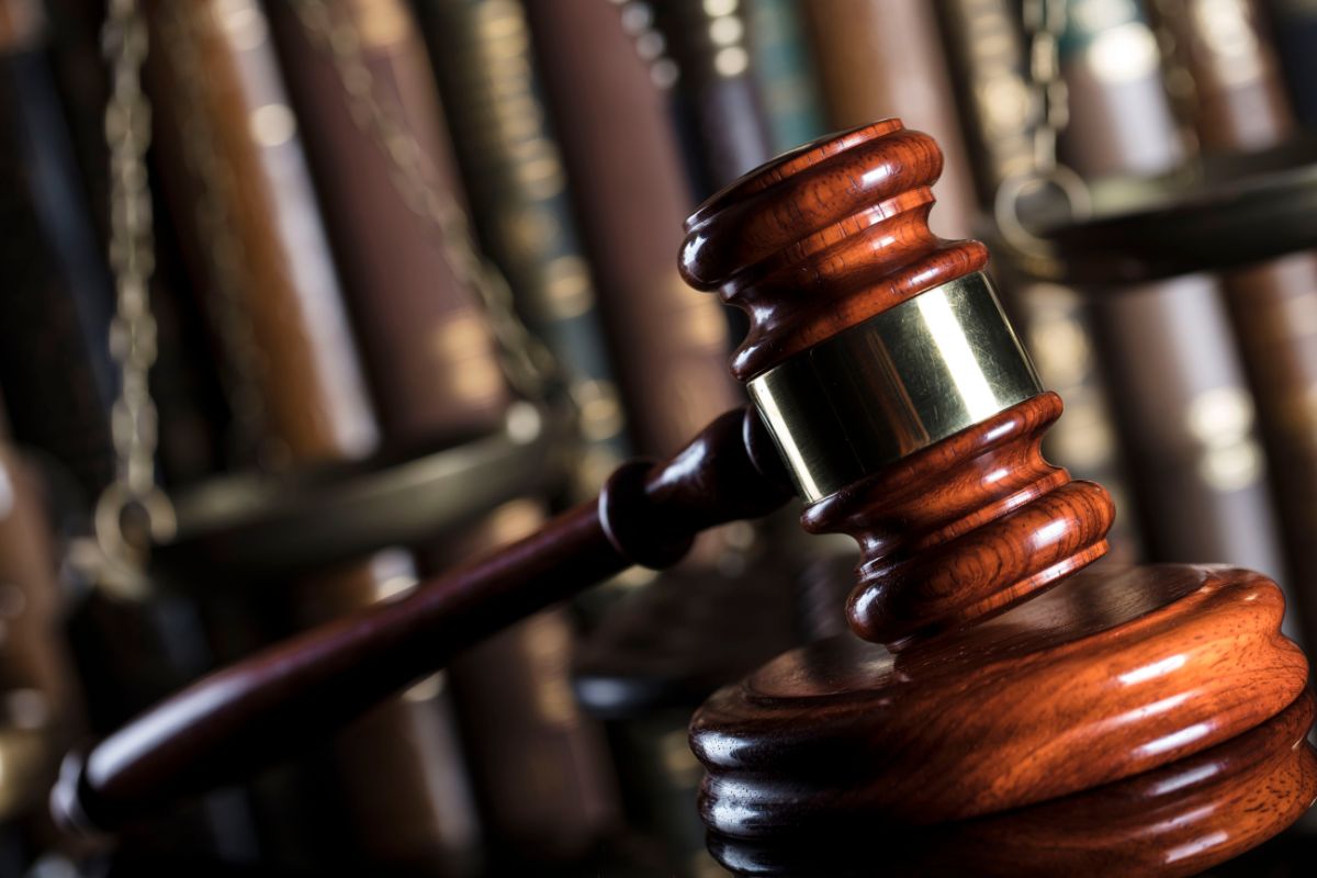 Wooden judge’s gavel.