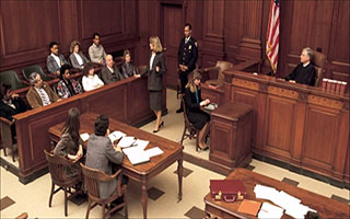 inside of courtroom