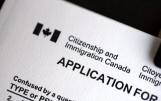 A Canadian citizenship and immigration application form.