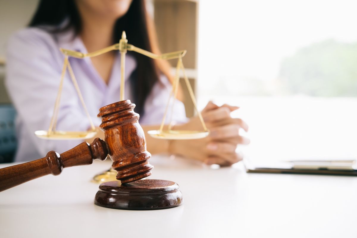 A judge’s gavel and scales of justice.