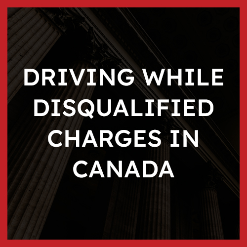 Driving While Disqualified charges in Canada