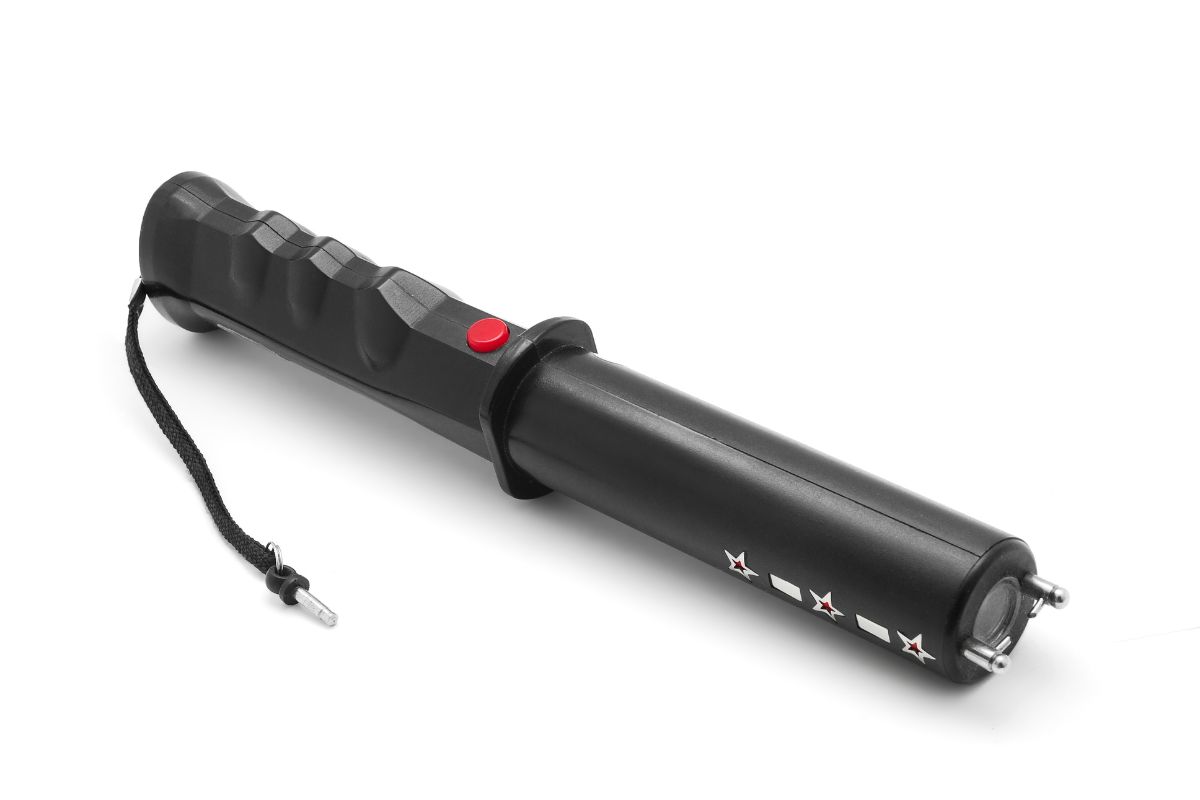 A black stun gun.