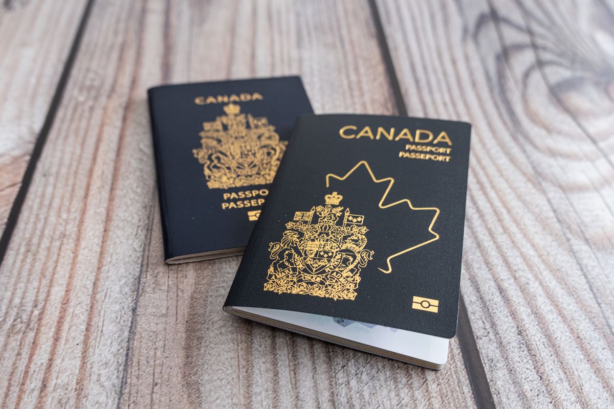 Two Canadian passports.
