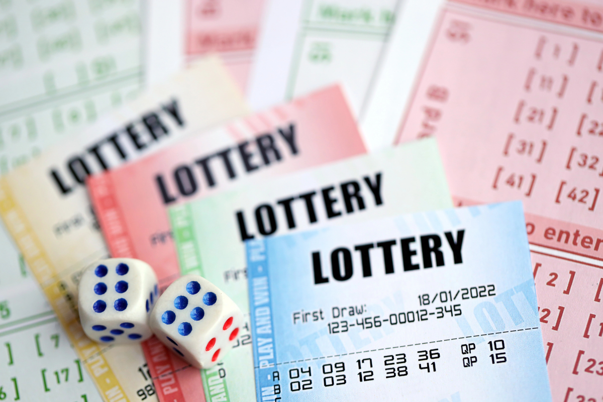 Lottery tickets with a set of dice