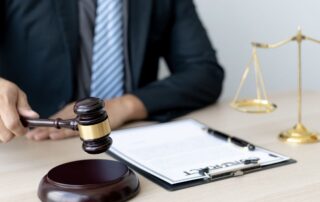 Conditional discharge legal decision with gavel and court document.