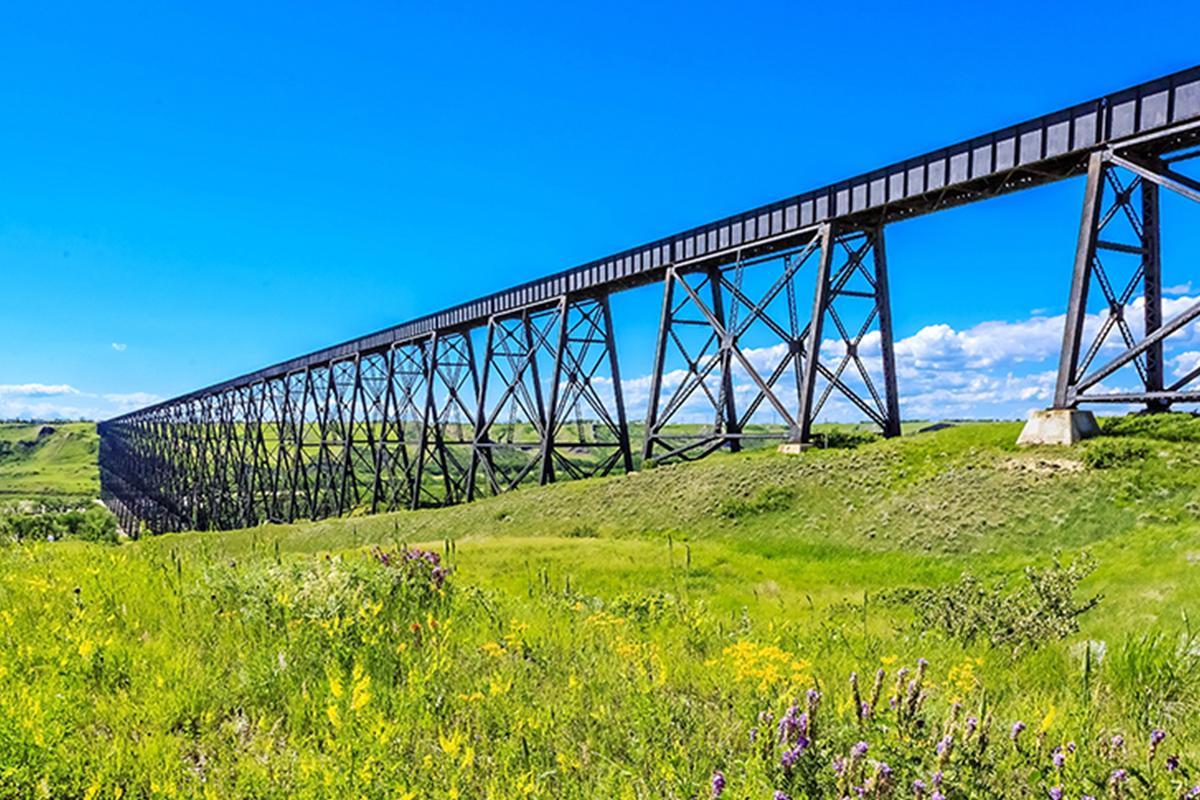 A view of the Lethbridge Viaduct