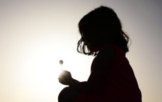 Silhouette of a child.