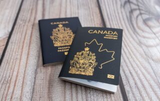 Two Canadian passports.