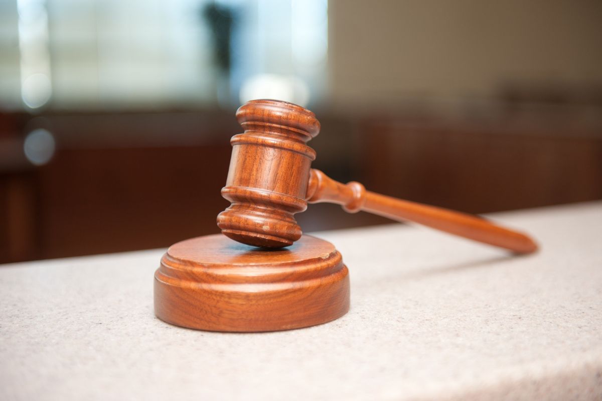 Wooden judge’s gavel. Wooden judge’s gavel.