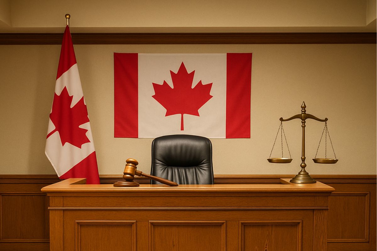 The Canadian courtroom. The Canadian courtroom.